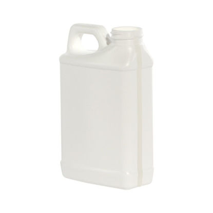 Picture of 8 oz White HDPE F-Style with View Stipe, 28-410, 30 Gram