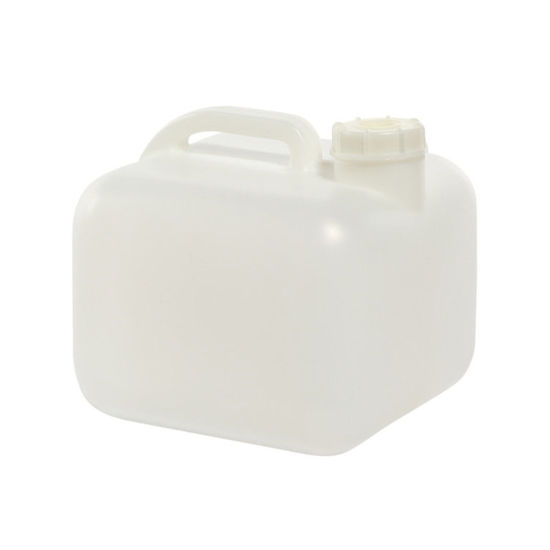 Picture of 2.5 Gallon Natural HDPE Square Jerry Jug, 63 mm, No Vent, 400 Gram