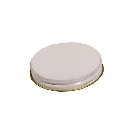 Picture of 58-400 White/Gold Metal Cap with Poly Gasket