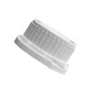 Picture of 45 mm White PP Smooth Top, Ribbed Sides Cap, Foam/Aluminum Liner