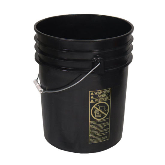 Picture of 5 Gallon Black HDPE Regrind Open Head Pail
