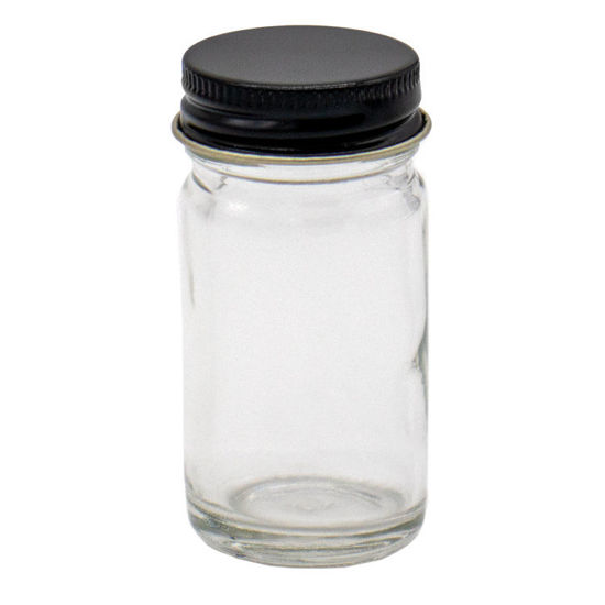 Picture of 1 oz Flint Glass AC Jar, 33-400 with Black Cap