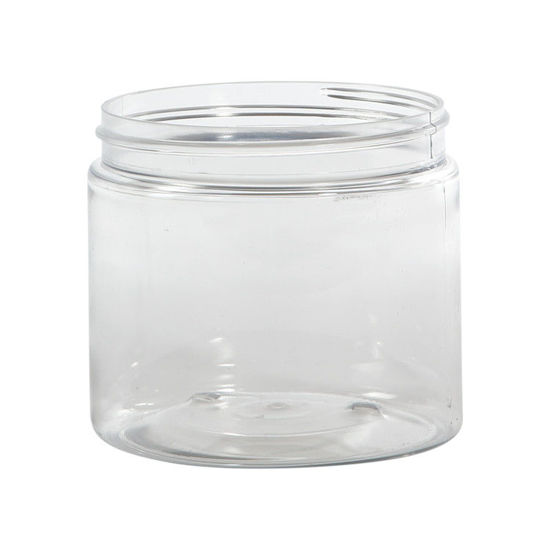 16 oz. Clear PET Plastic Jar, Straight Sided, 89mm 89-400