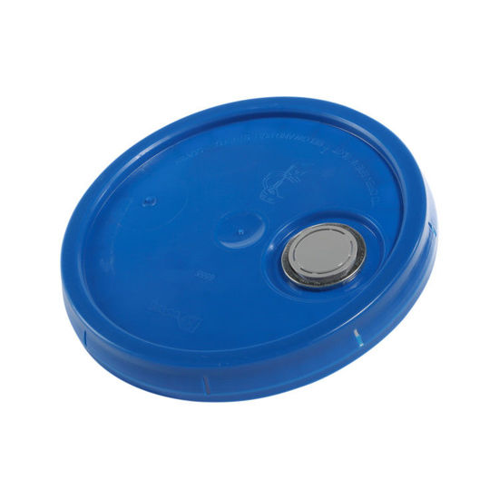Picture of 3.5-6 Gallon Blue HDPE Tear Tab Cover w/ Rieke Flex Spout