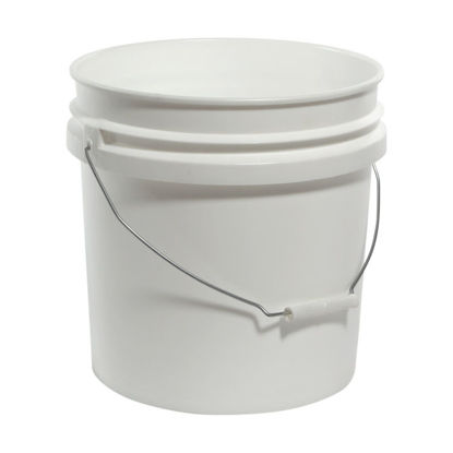 Picture of 4.25 Gallon White HDPE Open Head Pail