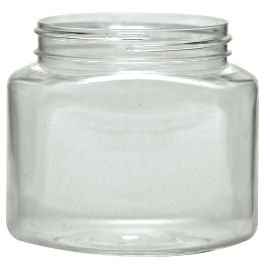 16 oz Clear Glass Jar with Silver Lid