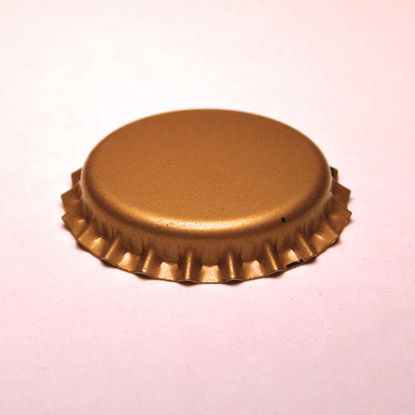 Picture of 26 mm Gold Metal Bottle Cap