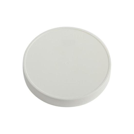 Picture of 120-400 White PP Matte Top, Ribbed Sides Cap with Foil Heat Seal for PP Liner