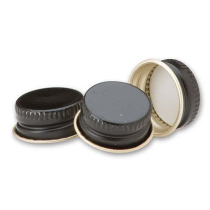 Picture of 20 mm Black Metal Screw Cap with Pulp & Vinyl Liner