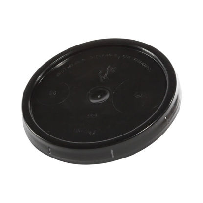Picture of 3.5-6 Gallon Black HDPE Tear Tab Cover (No Gasket)