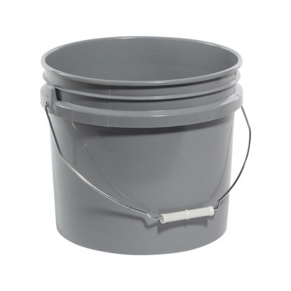 Picture of 3.5 Gallon Gray HDPE Open Head Pail