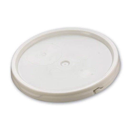 Picture of 3.5-6 Gallon White HDPE Tear Tab Cover w/ Gasket