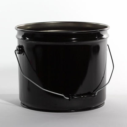 Picture of 3.5 Gallon Black Open Head Pail, Rust Inhibited, UN Rated
