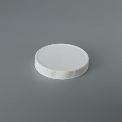 Picture of 70-400 White PP Matte Top, Ribbed Sides Cap with F828.020 Plain Foam Liner