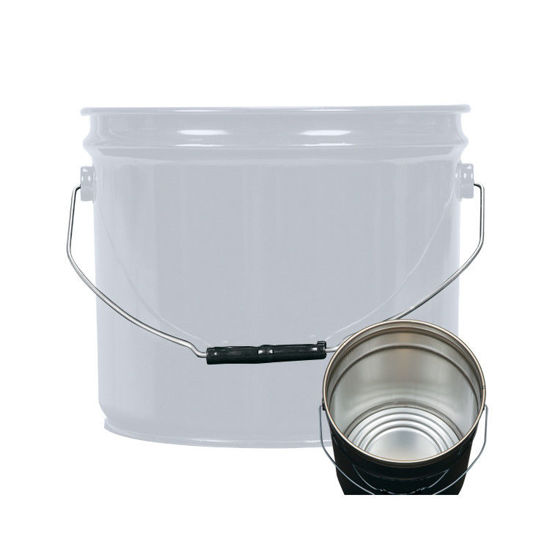 3.5 Gallon Metal Pail with Rust Inhibitor, Non-UN Rated, 28 Gauge