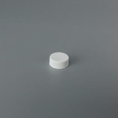 Picture of 24-400 White PP Matte Top, Ribbed Sides Cap