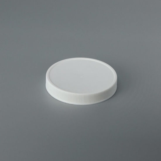 Picture of 70-400 White PP Matte Top, Ribbed Sides Cap with PS22 Plain Liner