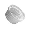 Picture of 45 mm White PP Smooth Top, Ribbed Sides Cap, Foam/Aluminum Liner