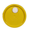 Picture of Yellow HDPE Tear Tab Cover for Plastic Pails 3.5 - 6 Gallons, All Plastic Spout