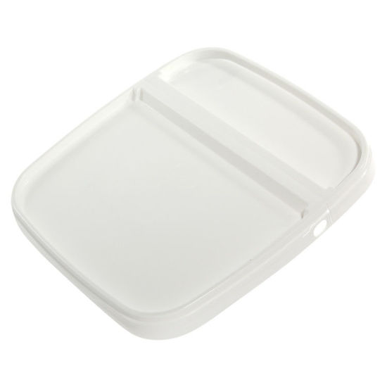 Picture of White HDPE EZ Stor Hinged Cover for 3 - 4.25 Gallon Pails