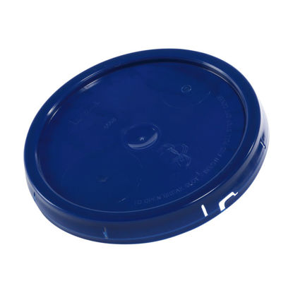 Picture of Blue HDPE Tear Tab Cover for 3.5 - 6 Gallon Pails