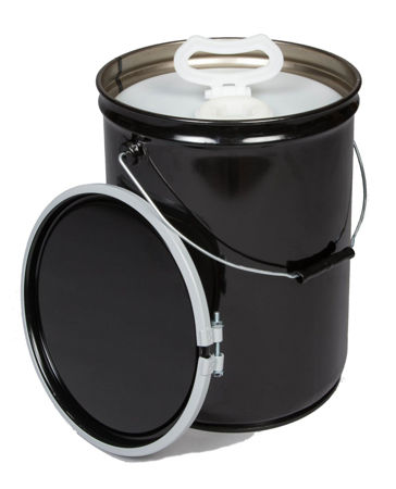 3.5 Gallon Gray HDPE Open Head Pail, UN Rated. Pipeline Packaging