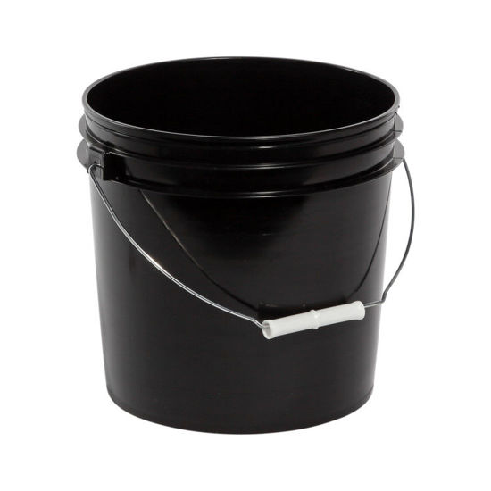 Picture of 2 Gallon Black HDPE Open Head Pail, UN Rated