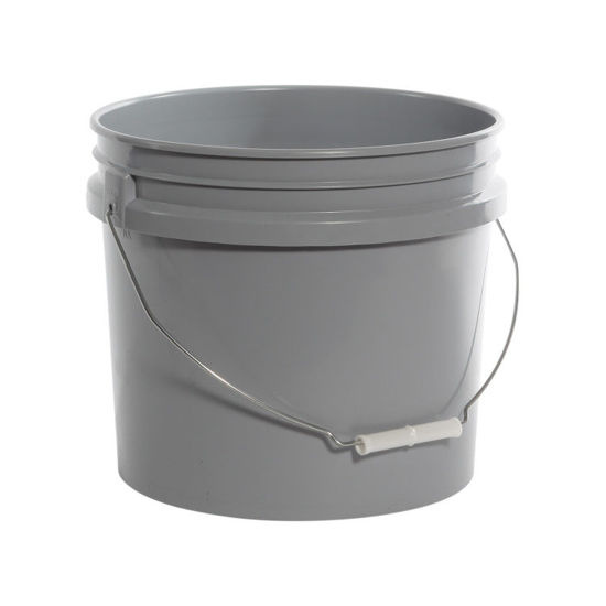 3.5 Gallon Gray HDPE Open Head Pail, UN Rated. Pipeline Packaging