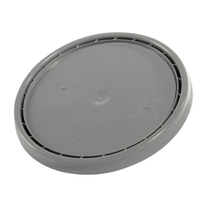 Picture of Gray HDPE Cover, UN Rated for 3.5 - 6 Gallon Pails