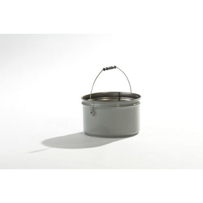 3.5 Gallon Steel Open Head Pail - White, 26 Gauge, UN Rated