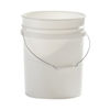 Picture of 5 Gallon White HDPE Open Head Pail w/ Plastic Handle, UN Rated