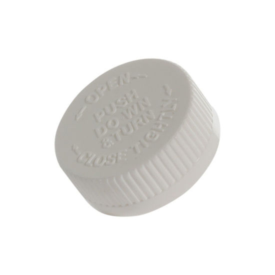 Picture of 38-400 White PP Child Resistant Cap with SG75 .020 mm Liner