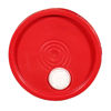 Picture of Red HDPE Tear Tab Cover for Plastic Pails 3.5 - 6 Gallons, All Plastic Spout