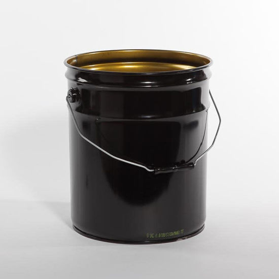 Picture of 5 Gallon Black Open Head Pail, Phenolic Lined, UN Rated