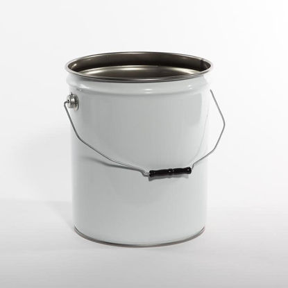 Picture of 5 Gallon White Open Head Pail, Rust Inhibited, UN-Rated