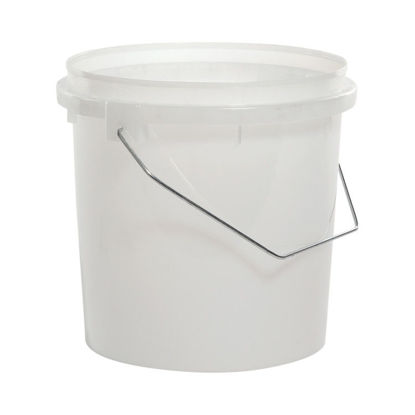 5 Gallon White Plastic Pail (90 mil), Regrind