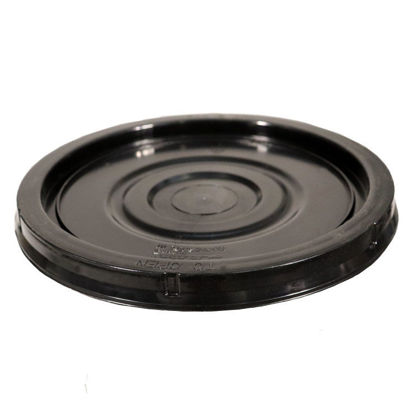 Picture of Black HDPE Tamper Evident Cover for 1 Gallon Pails