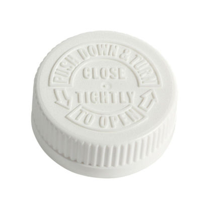 Picture of 38-400 White PP Child Resistant Cap w/ F217 Circumvent Y4 & ISPE-U-10 Liner