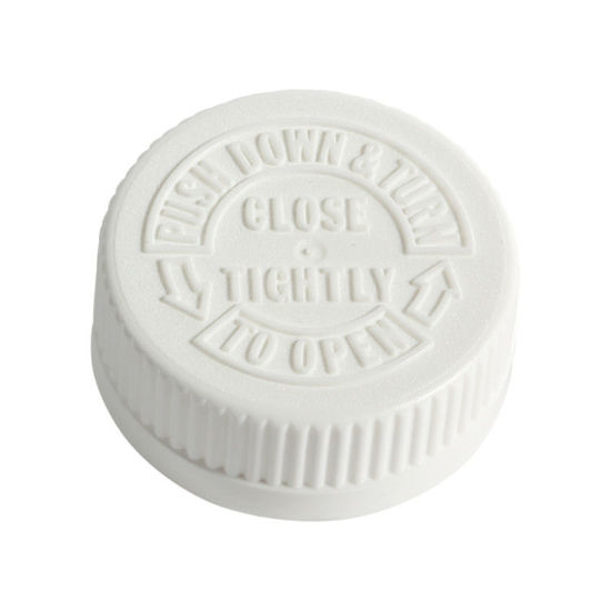 Picture of 38-400 White PP Child Resistant Cap w/ F217 Circumvent Y4 & ISPE-U-10 Liner