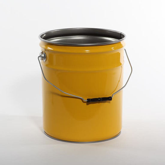 Picture of 5 Gallon Yellow Open Head Pail, Rust Inhibited, UN Rated