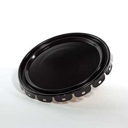 Picture of 2.5-7 Gallon Black Lug Cover, Buff Epoxy Phenolic Lined (24 Gauge)