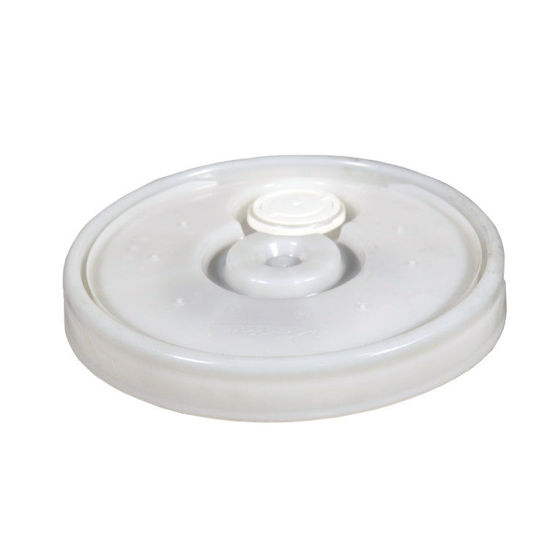 Picture of Natural HDPE Cover with Plastic Spout for 3.5 - 6 Gallon Pails