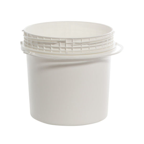 RightPail ™ 2 Gallon Open Head Plastic Bucket - Plastic Handle – White