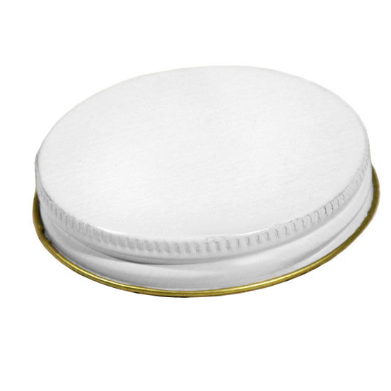 Picture of 58-400 White/Gold Metal Cap with Poly Gasket