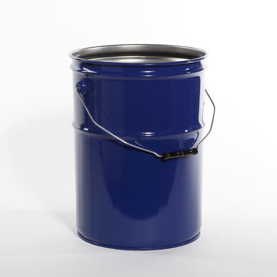 6 Gallon Blue Open Head Pail, Rust Inhibited