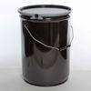 Picture of 6 Gallon Black Delpak Pail w/ Ring Seal Cover & Bolt Ring, UN Rated