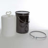 Picture of 6 Gallon Black Delpak Pail w/ Ring Seal Cover & Bolt Ring, UN Rated