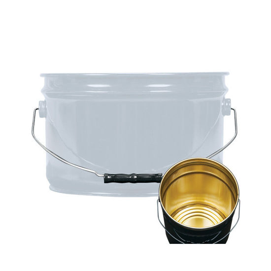 2.5 Gallon Gray Open Head Pail, Phenolic Lined, UN Rated