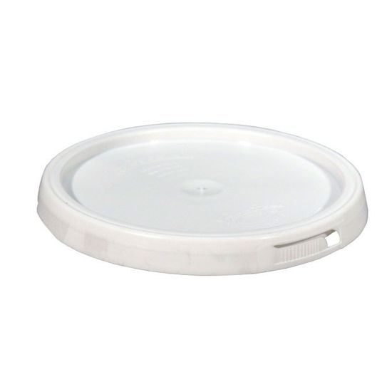 Picture of White HDPE Tear Tab Cover for 1 Gallon Pails