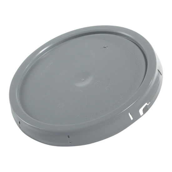 Picture of Gray HDPE Tear Tab Cover for 3.5 - 6 Gallon Pails
